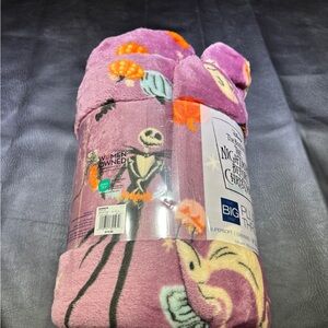 Nightmare Before Christmas Purple Throw Blanket 5’ x 6’ Oversized